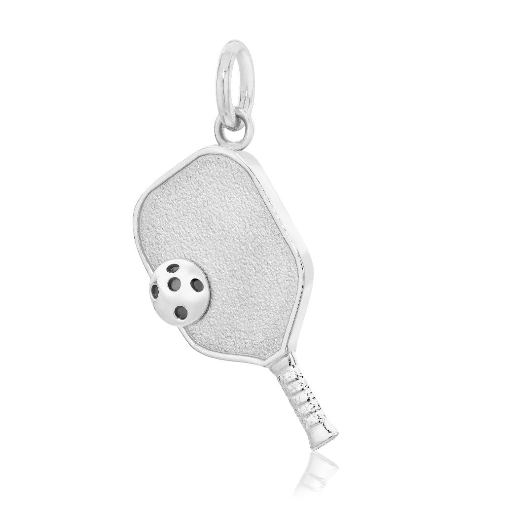 Pickleball Pendant Paddle & Ball in Sterling Silver Crosscourt Jewelry