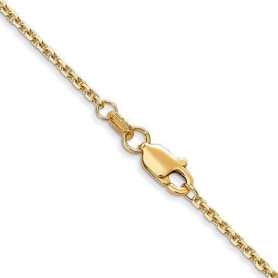 1.45mm Yellow Gold Diamond-cut Cable Chain