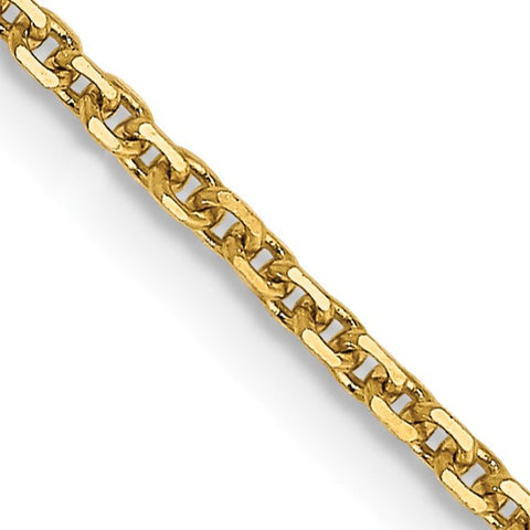 1.45mm Yellow Gold Diamond-cut Cable Chain