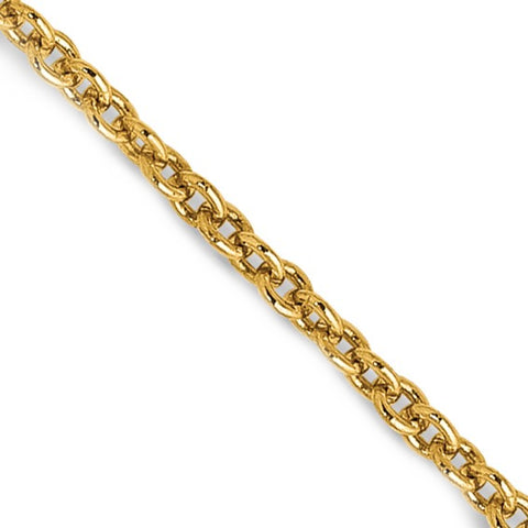 1.2mm Yellow Gold Cable Chain
