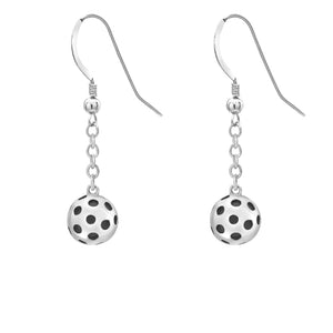 Pickleball Earrings | Ball Drop in Sterling Silver