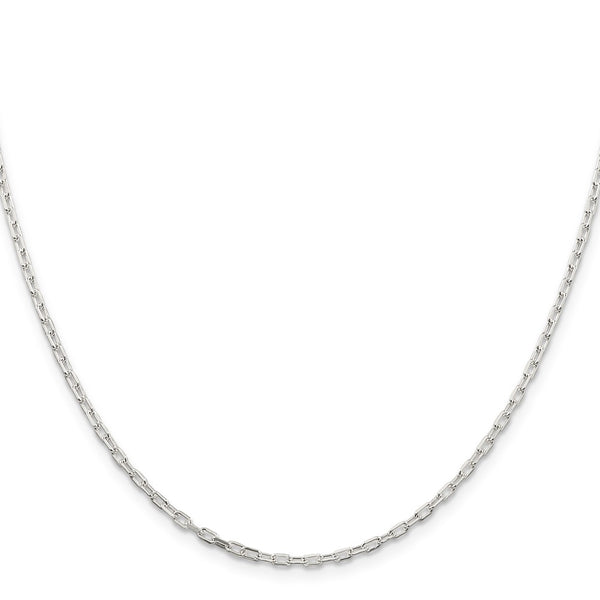 Sterling Silver Diamond-Cut Long Link Cable Chain