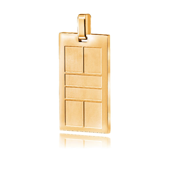 Pickleball Pendant | Court in Yellow Gold Plate