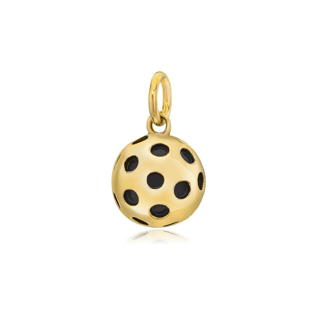 Pickleball Pendant | Solid Ball in Gold