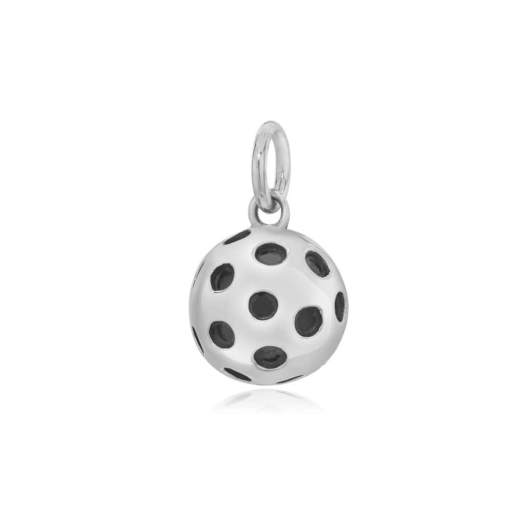 Pickleball Pendant | Solid Ball in Sterling Silver
